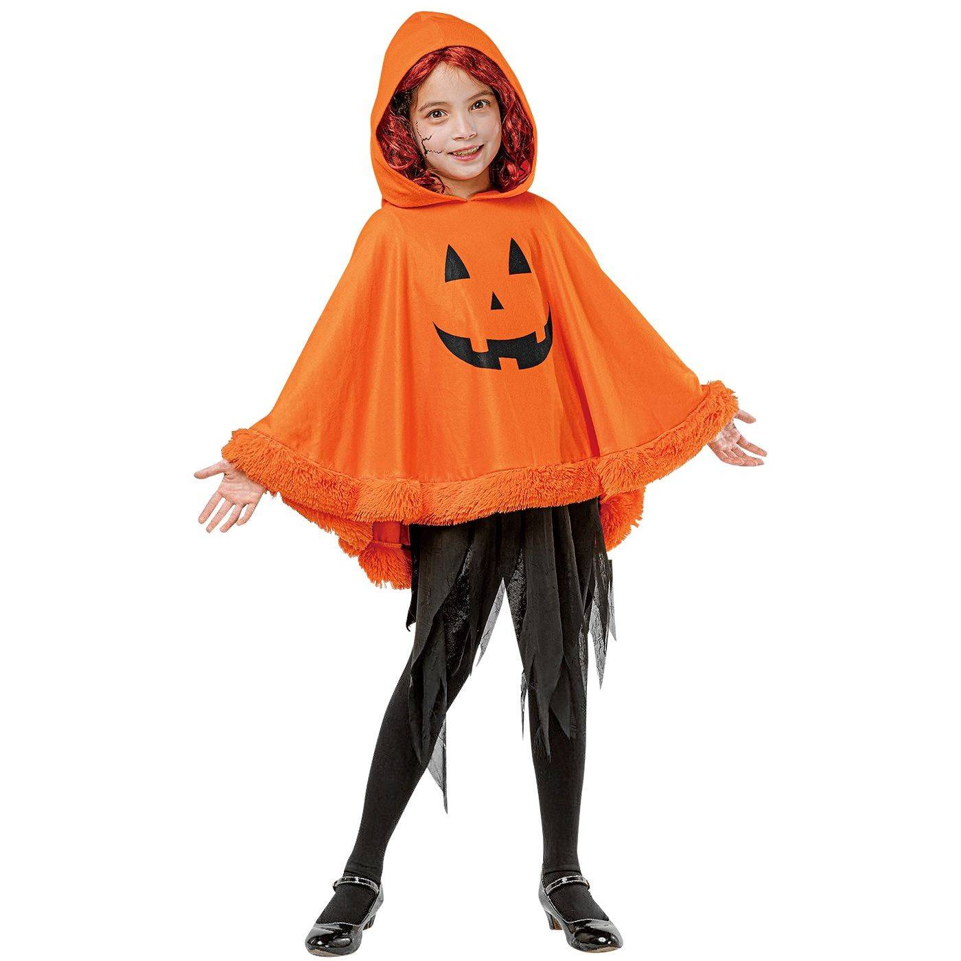 3-2521 Στολή Παιδικη Πόντσο Κολοκύθα Halloween  χονδρική, Halloween χονδρική
