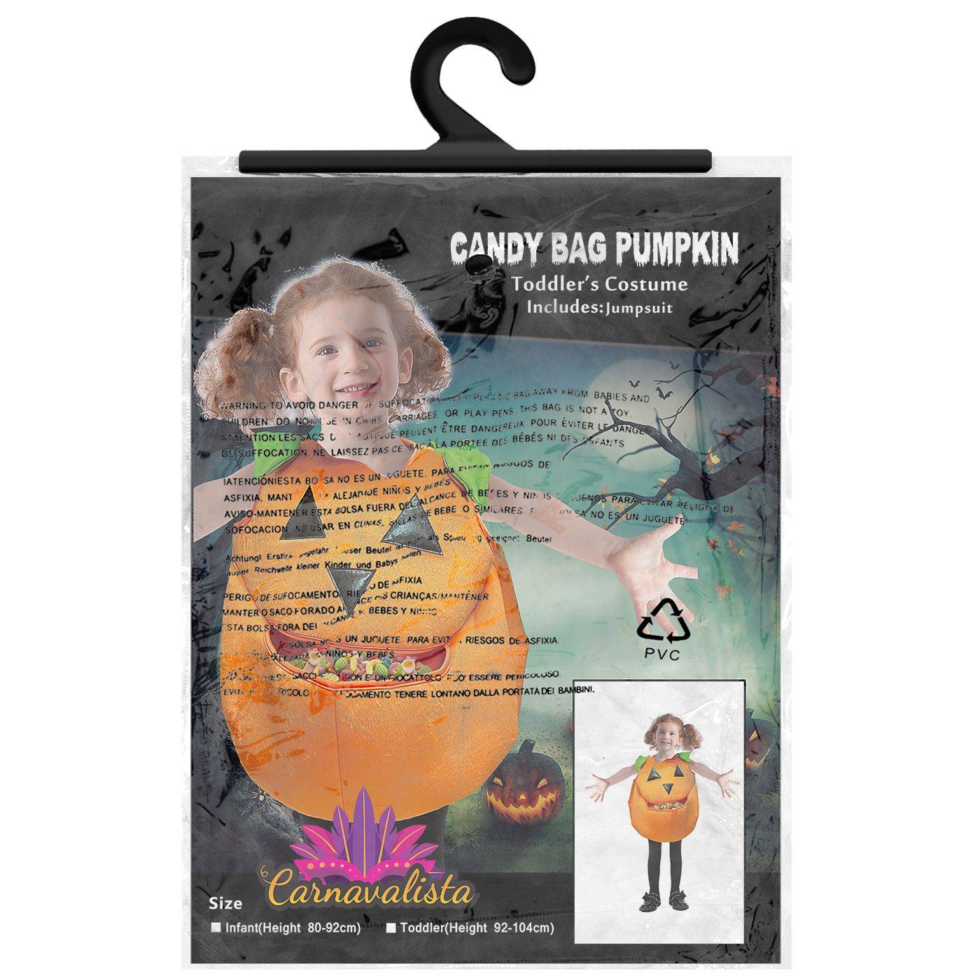 3-2523 Στολή Μπεμπέ Κολοκύθα Halloween  χονδρική, Αποκριάτικα χονδρική