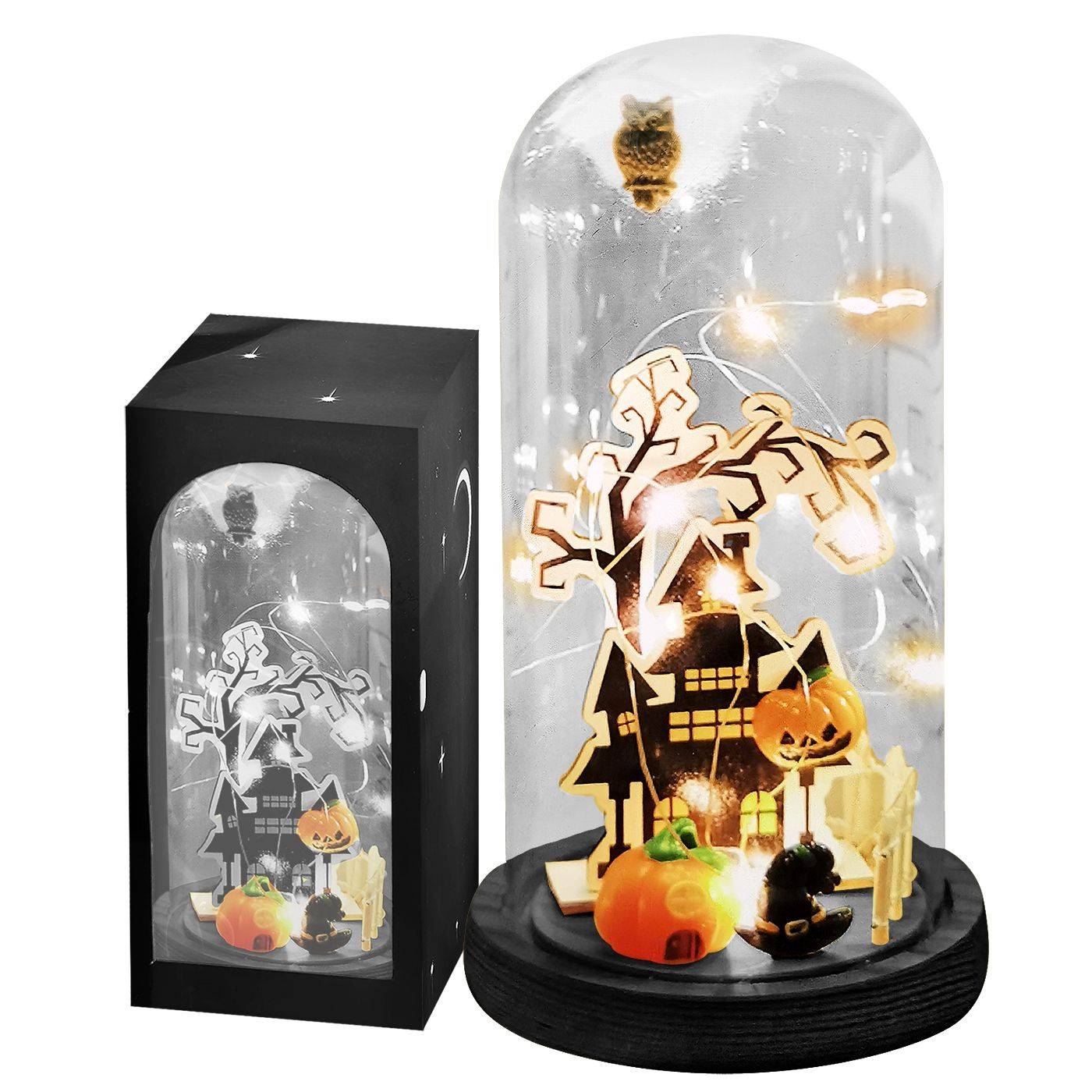 3-2634 Γυάλα με φως Halloween 22x11cm χονδρική, Halloween χονδρική