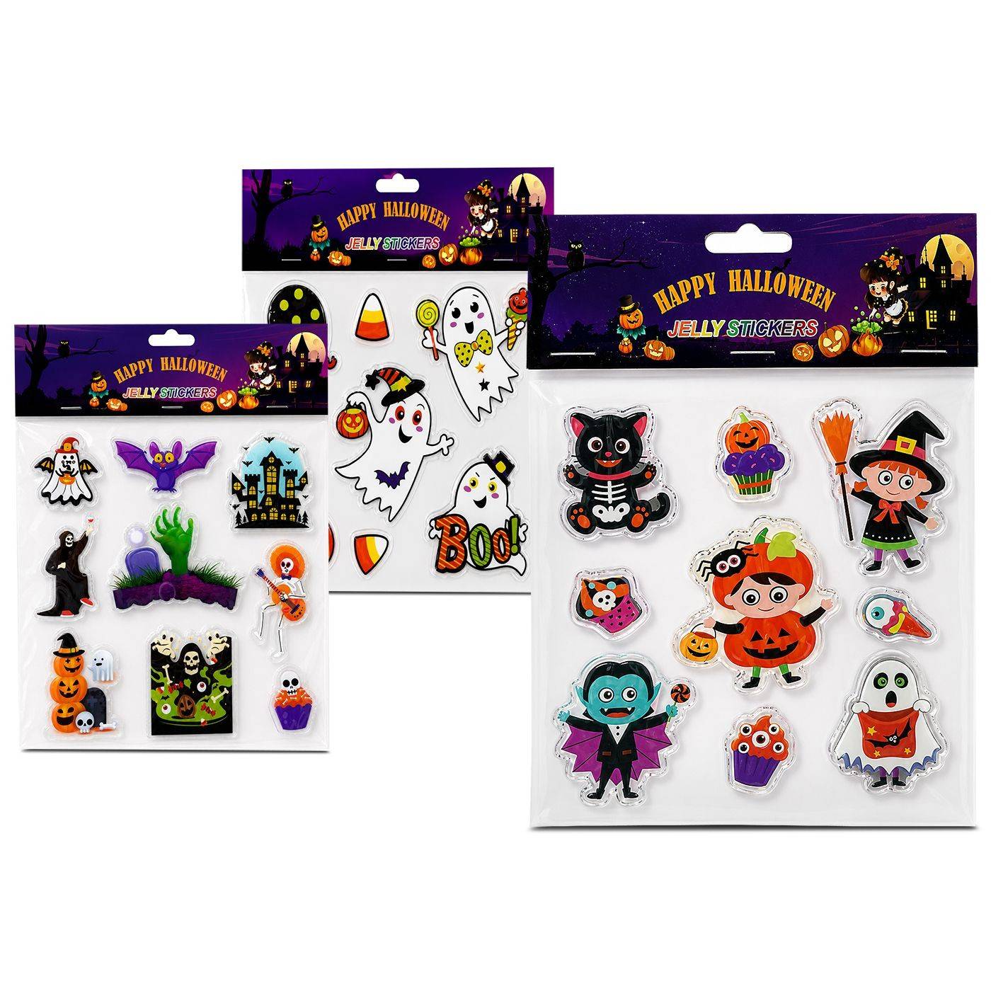 3-2759 Αυτοκόλλητα 3D Halloween σετ=9 τεμ 24x20cm χονδρική, Halloween χονδρική