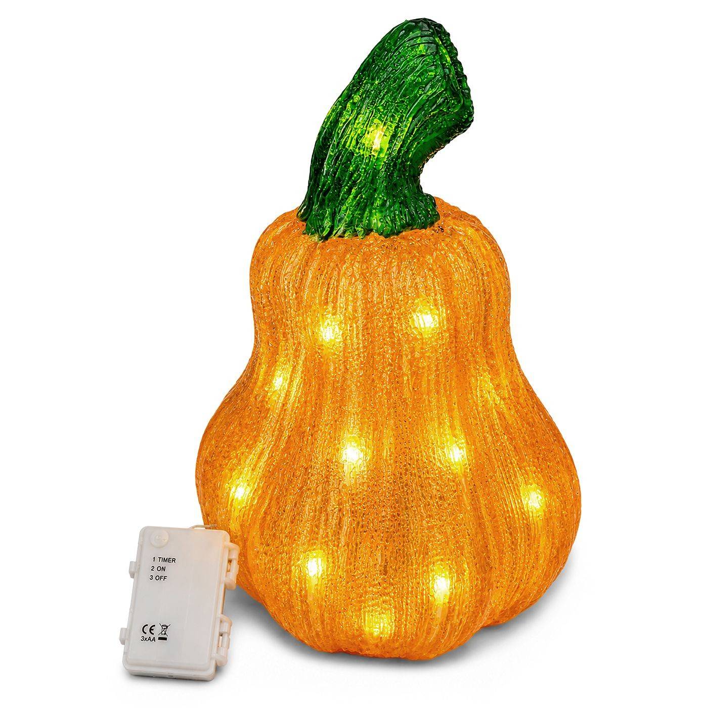 3-2825 Κολοκύθα Ακρυλική Διακοσμητική με LED 35x22cm χονδρική, Halloween χονδρική