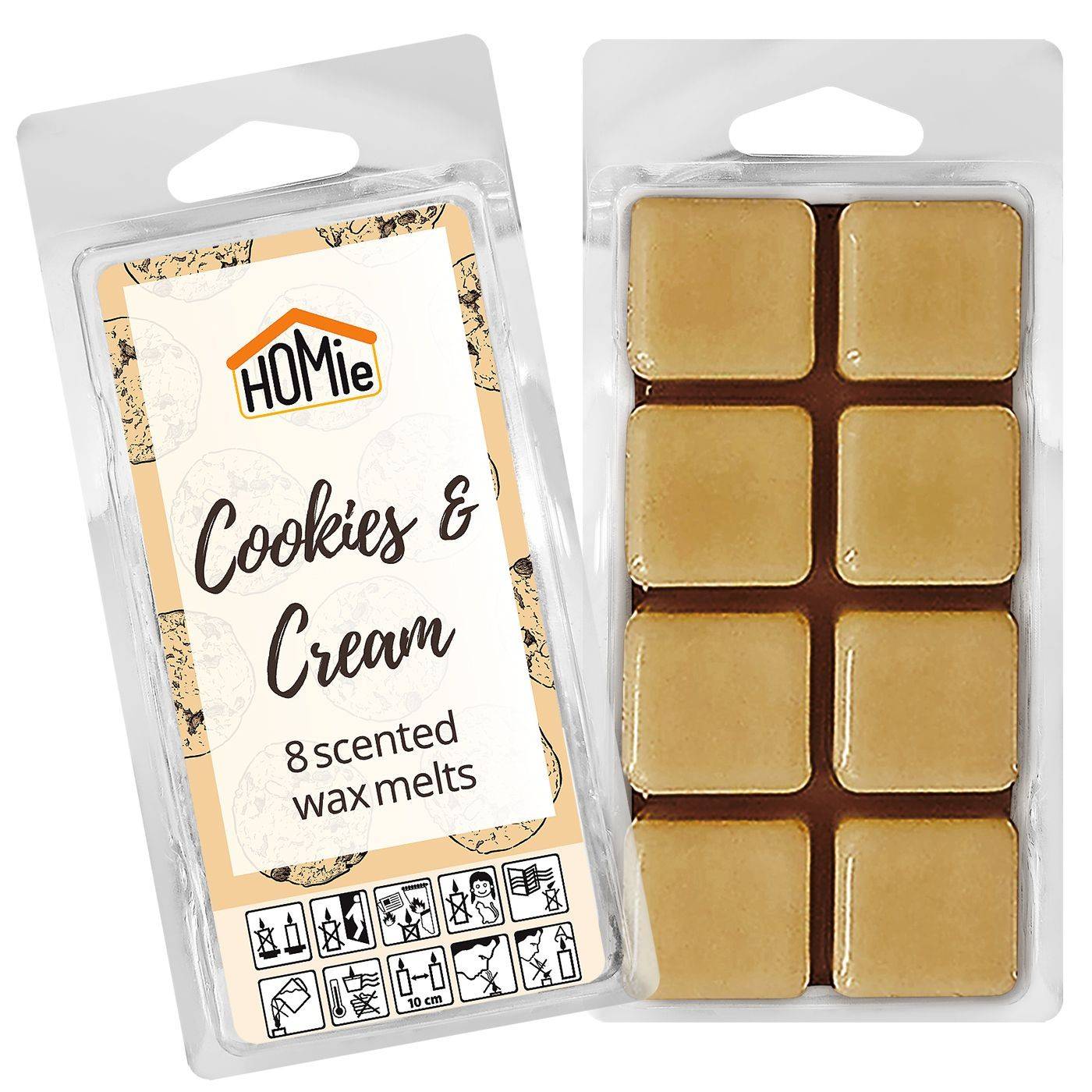 37-463 Αρωματικό wax Melt Cookies & Cream σετ=8 Κύβοι 80gr χονδρική, Δώρα χονδρική