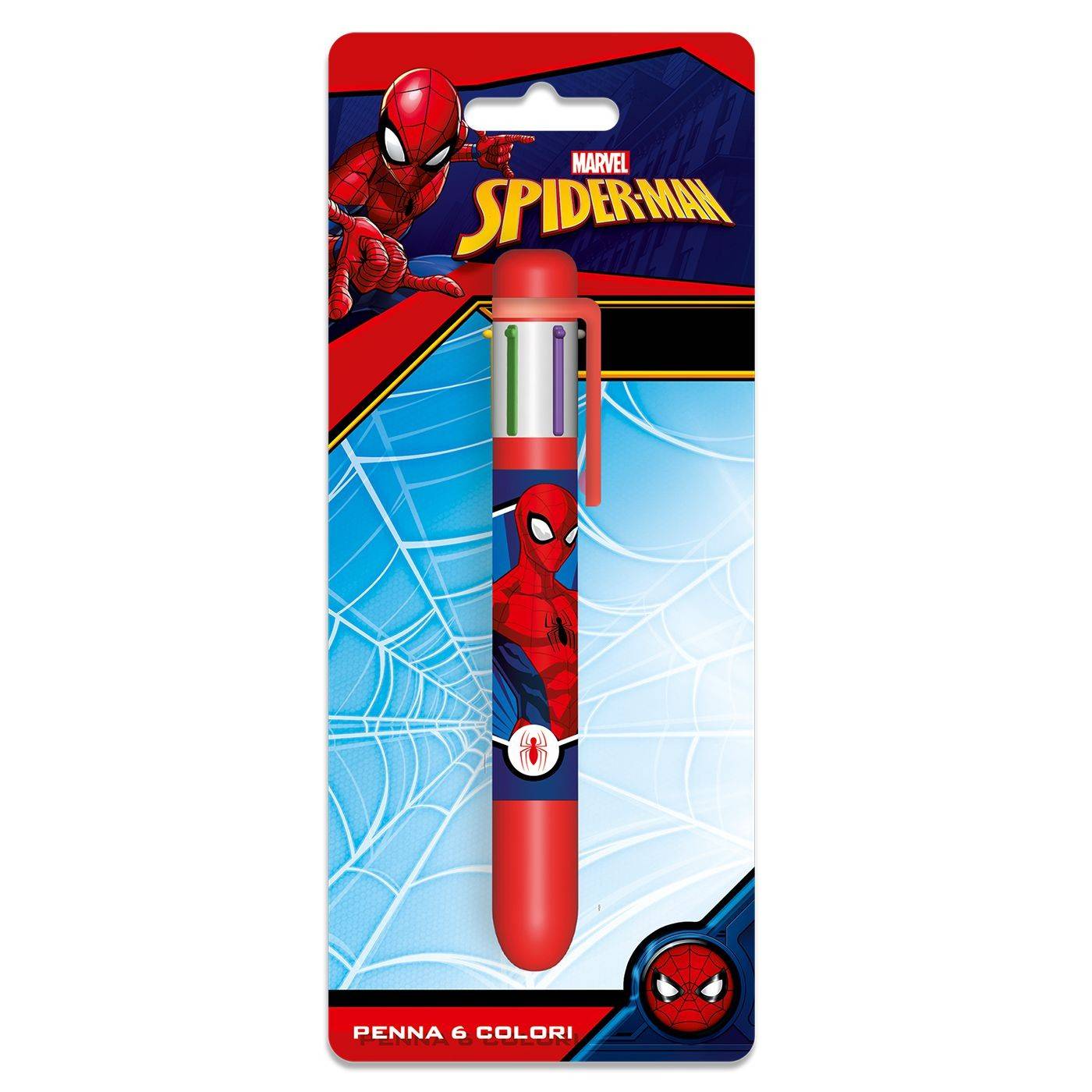 50-3064 Στυλό 6 Χρωμάτων Spiderman  χονδρική, Σχολικά χονδρική