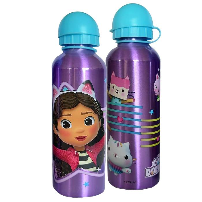 50-3224 Παγούρι Αλουμινίου Gabby 's Dollhouse 500ml 21x6,5cm   500ml χονδρική, Σχολικά χονδρική