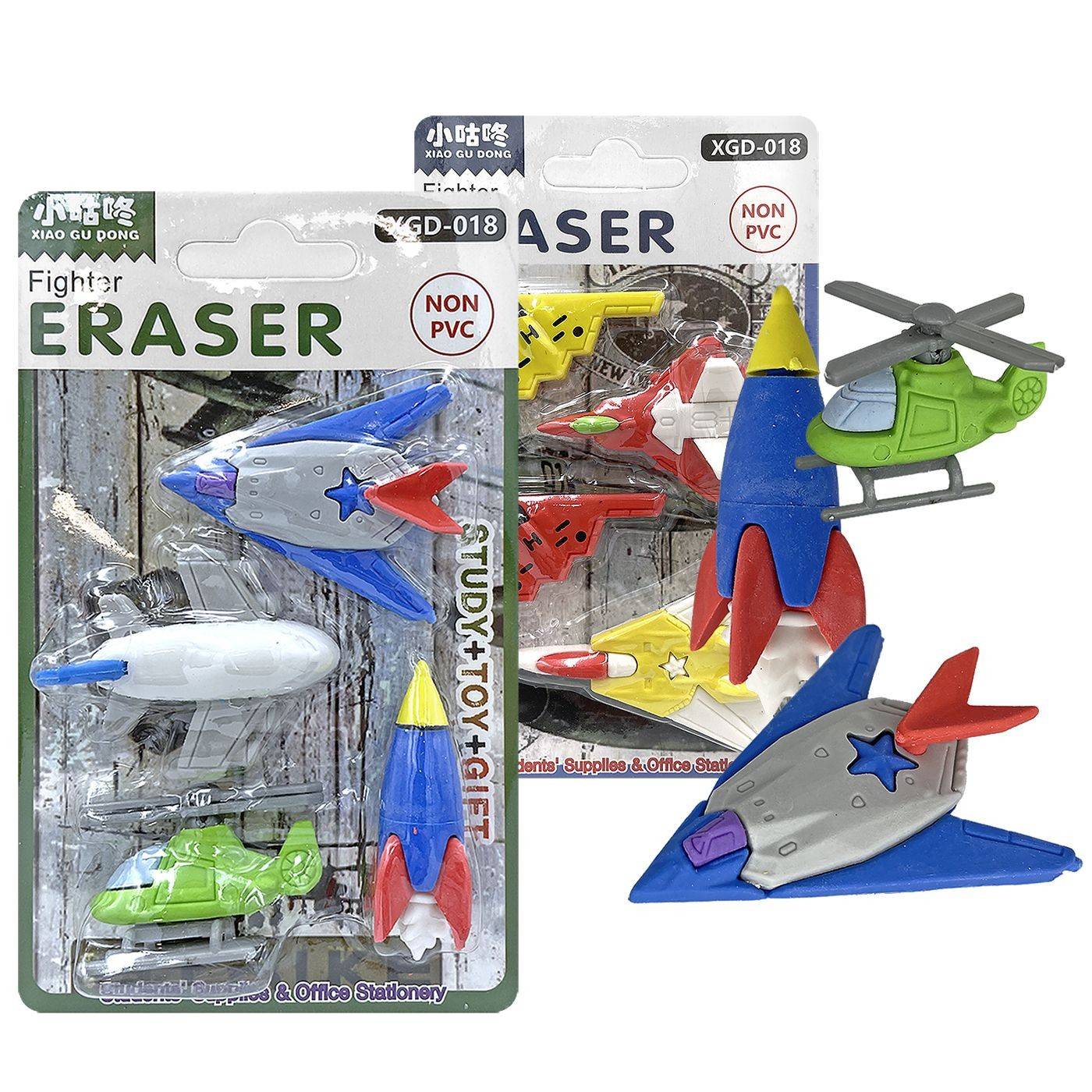 50-3373 Γόμες 3d Ιπτάμενα 4τεμ ~4cm χονδρική, Σχολικά χονδρική