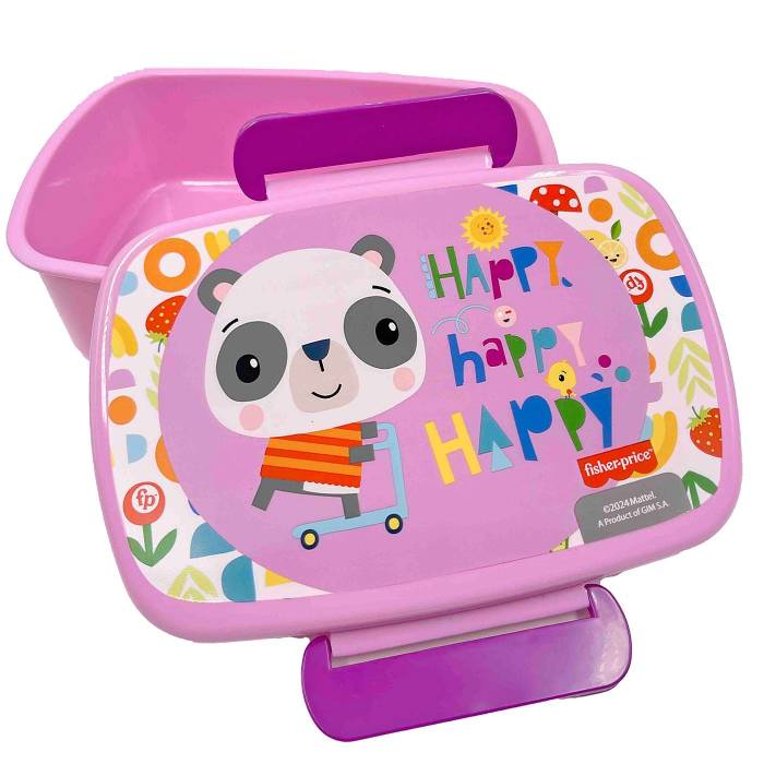 50-3512 Δοχείο Φαγητού Πλαστικό pp Panda Fisher Price 900ml 17,5x13x7cm  900ml χονδρική, Σχολικά χονδρική