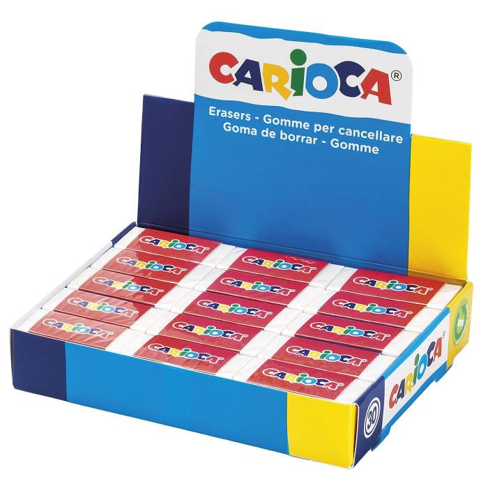 50-3669 Γόμα Λευκή Carioca πακ=30τεμ  χονδρική, Σχολικά χονδρική