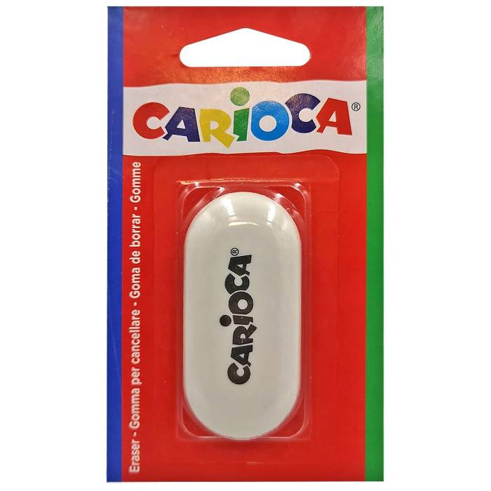 50-669 Γόμα Λευκή Carioca Blister 5x3cm χονδρική, Σχολικά χονδρική