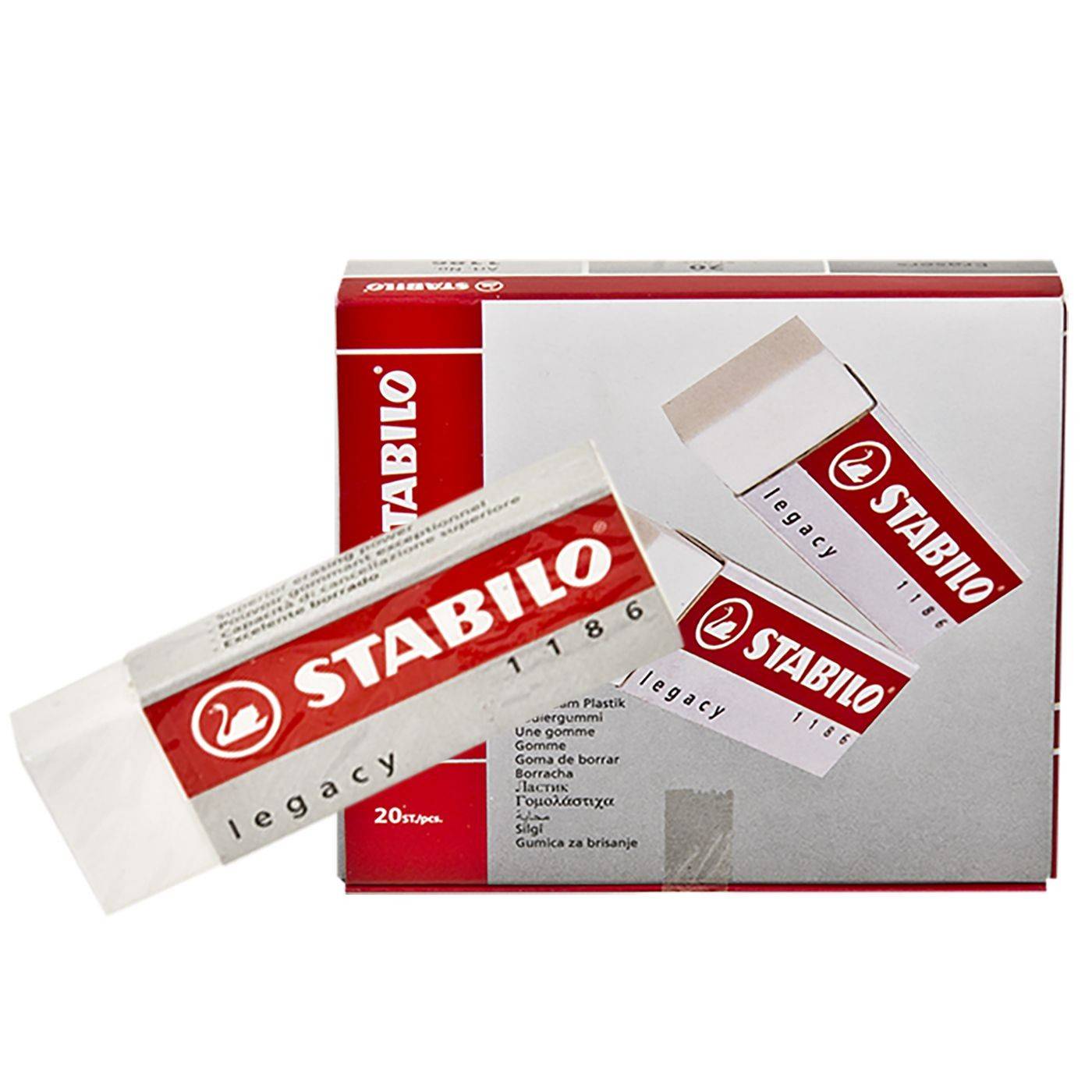 50-788 Γόμα Stabilo Λευκή πακ=20τεμ  χονδρική, Σχολικά χονδρική