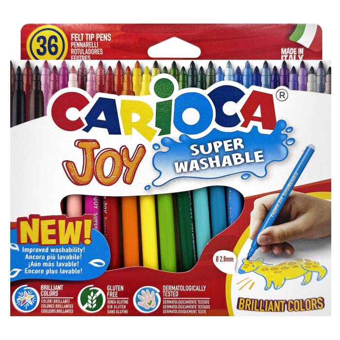 60-340 Μαρκαδόροι Carioca joy 2,8mm σετ=36χρωματα  χονδρική, Σχολικά χονδρική