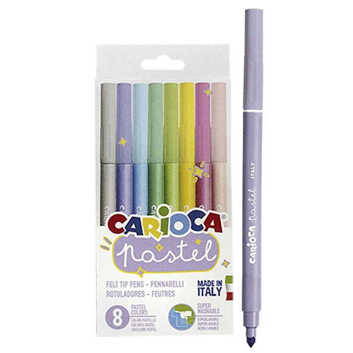 60-747 Μαρκαδόροι Carioca Pastel 8 Χρωμάτων  χονδρική, Σχολικά χονδρική