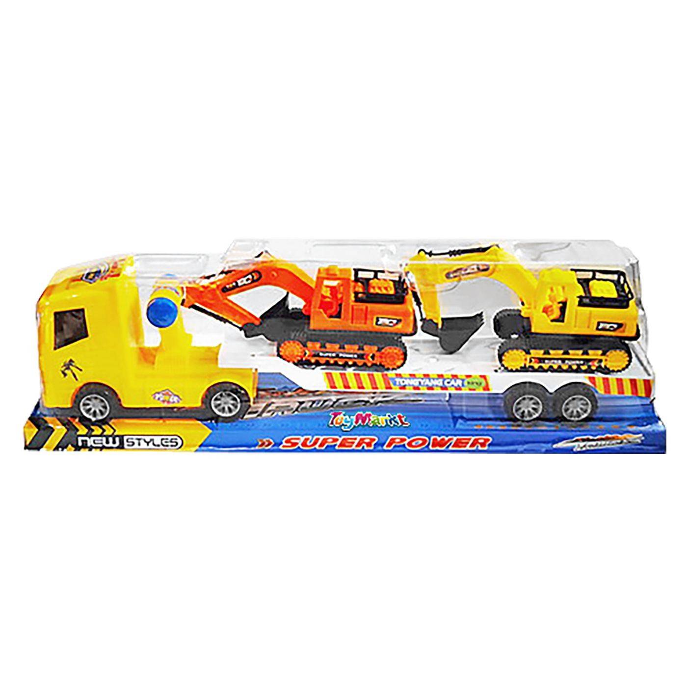 70-2322 Νταλίκα Μεγάλη Friction & 2 Δομικά 55x16x11cm χονδρική, Παιχνίδια χονδρική