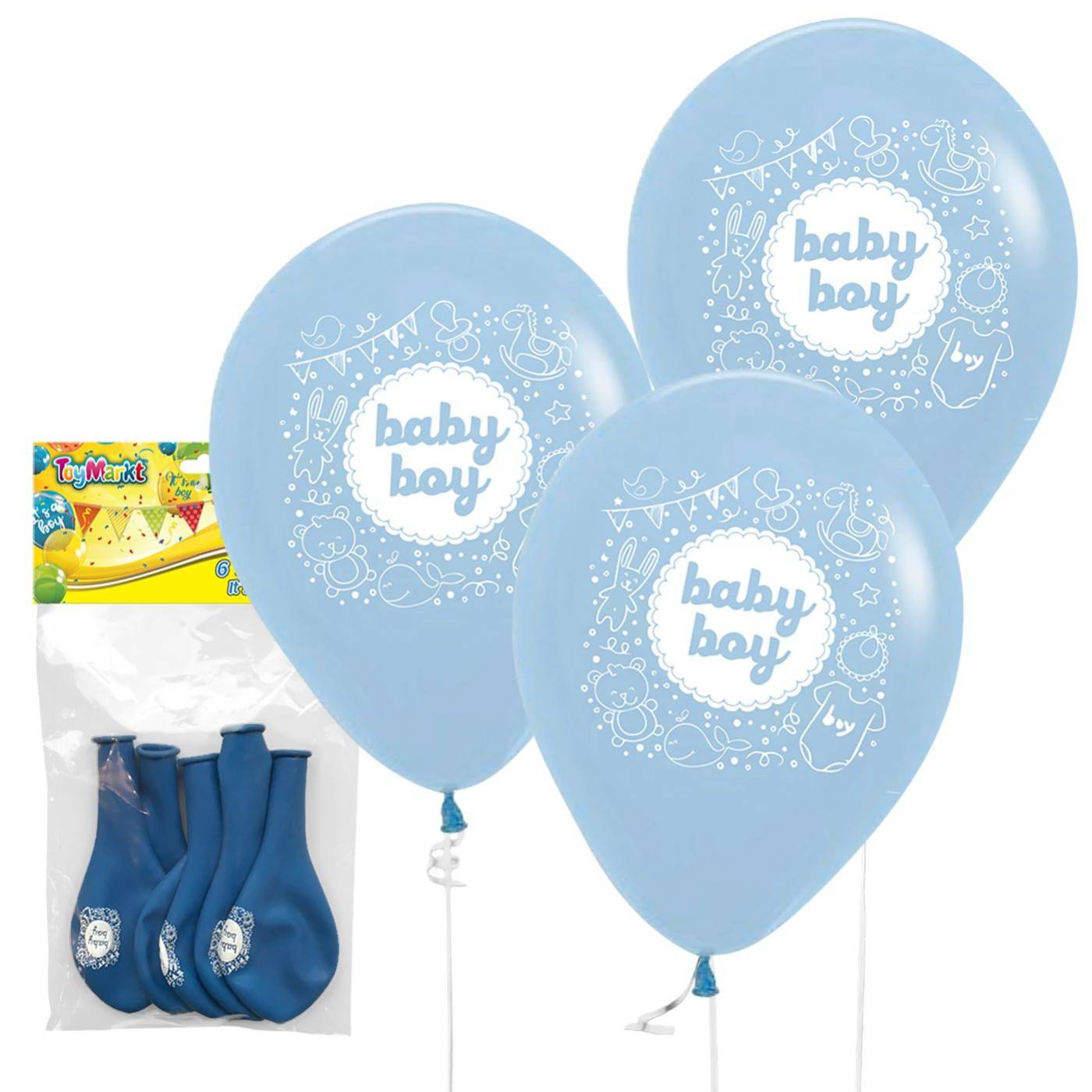 71-1245 Μπαλλόνια 12" 6τεμ Baby boy 30cm χονδρική, Παιχνίδια χονδρική