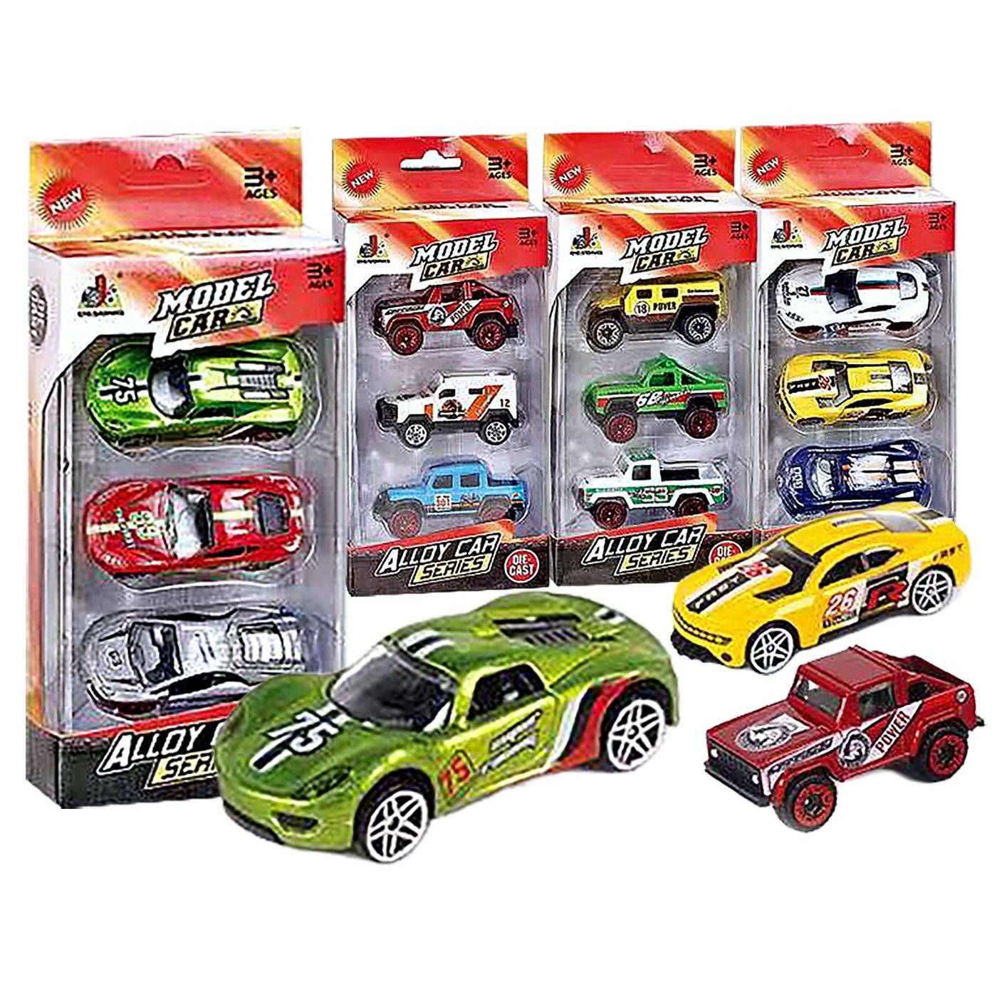 71-3341 Σετ 3 Οχήματα die Cast Metal Free Wheels 22x9x4,5cm χονδρική, Παιχνίδια χονδρική