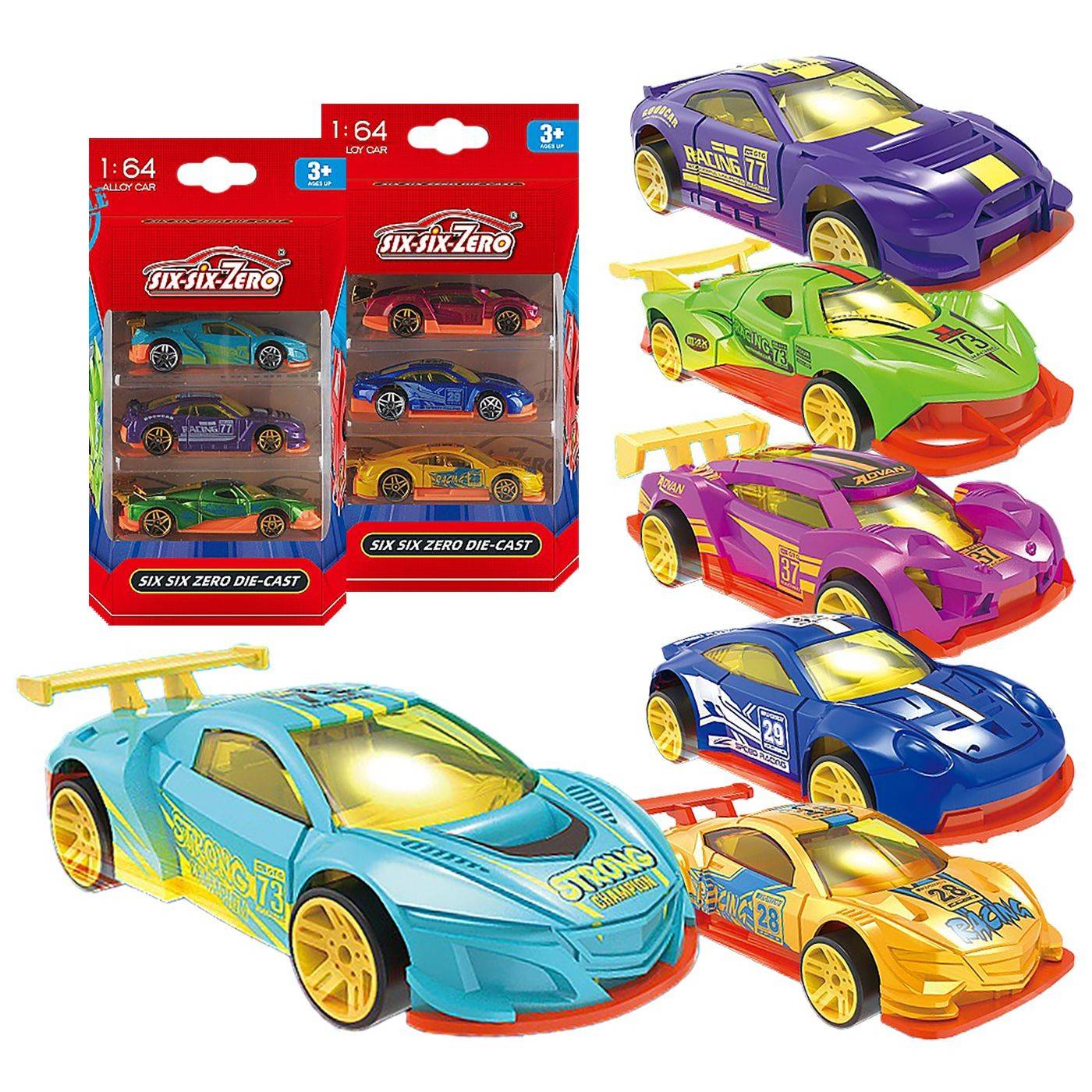 71-3608 Σετ 3 Οχήματα die Cast Metal Free Wheels 19x10x3,5cm χονδρική, Παιχνίδια χονδρική