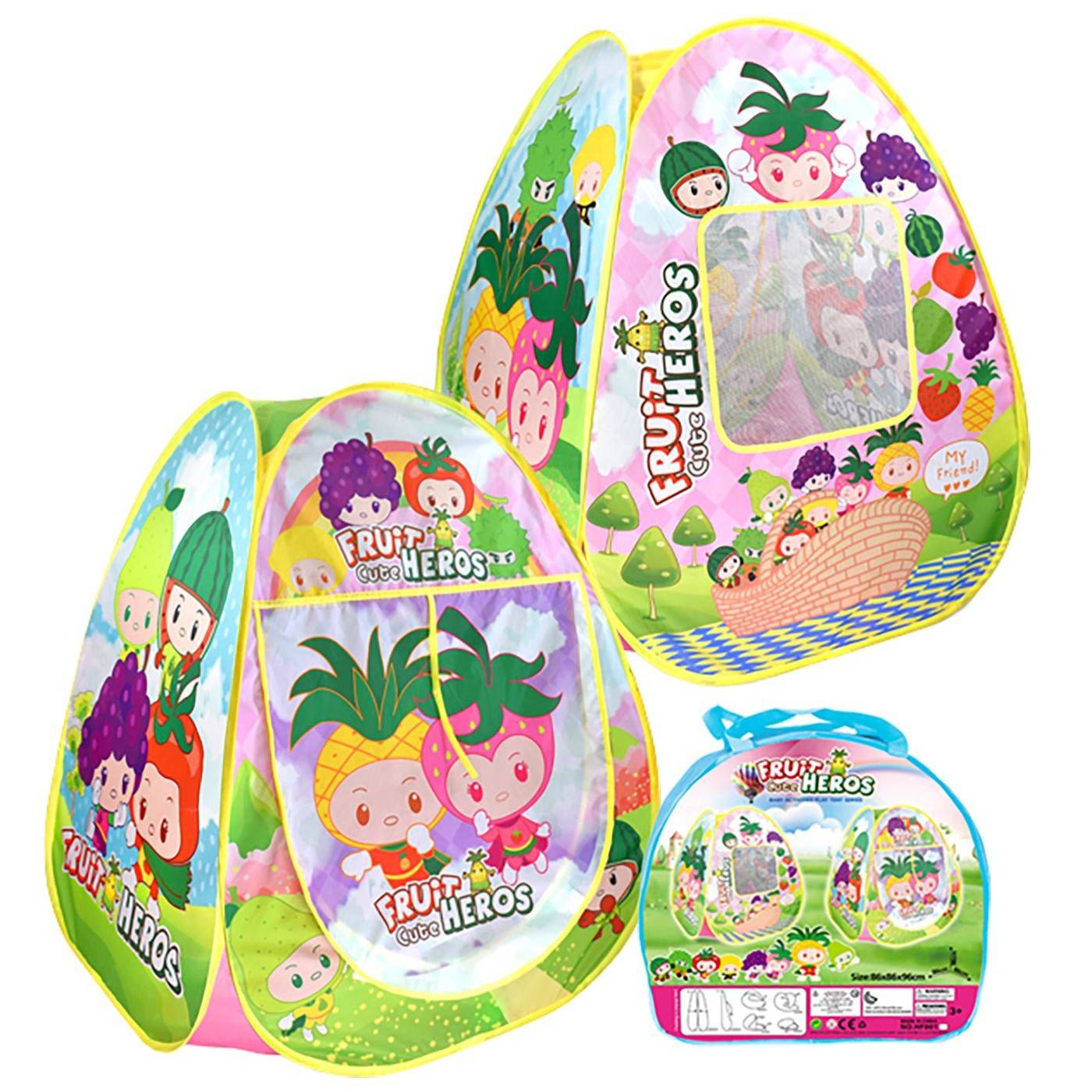 71-3644 Σκηνή Fruit Heroes 96x86x86 cm Στημένη: 96x86x86 cm χονδρική, Παιχνίδια χονδρική