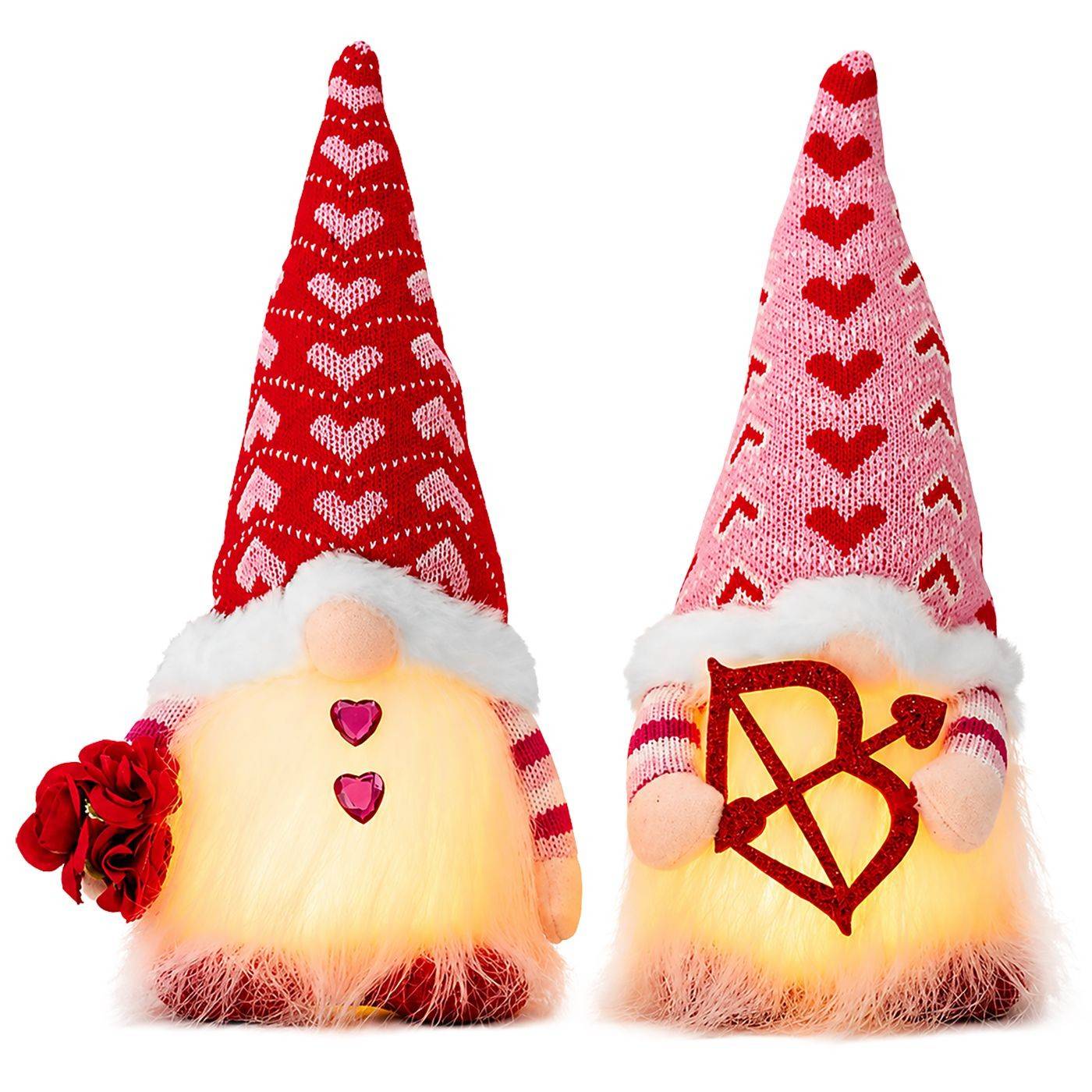 79-547 Νάνος Διακοσμητικός Valentine με φως 29cm χονδρική, Βαλεντίνου χονδρική