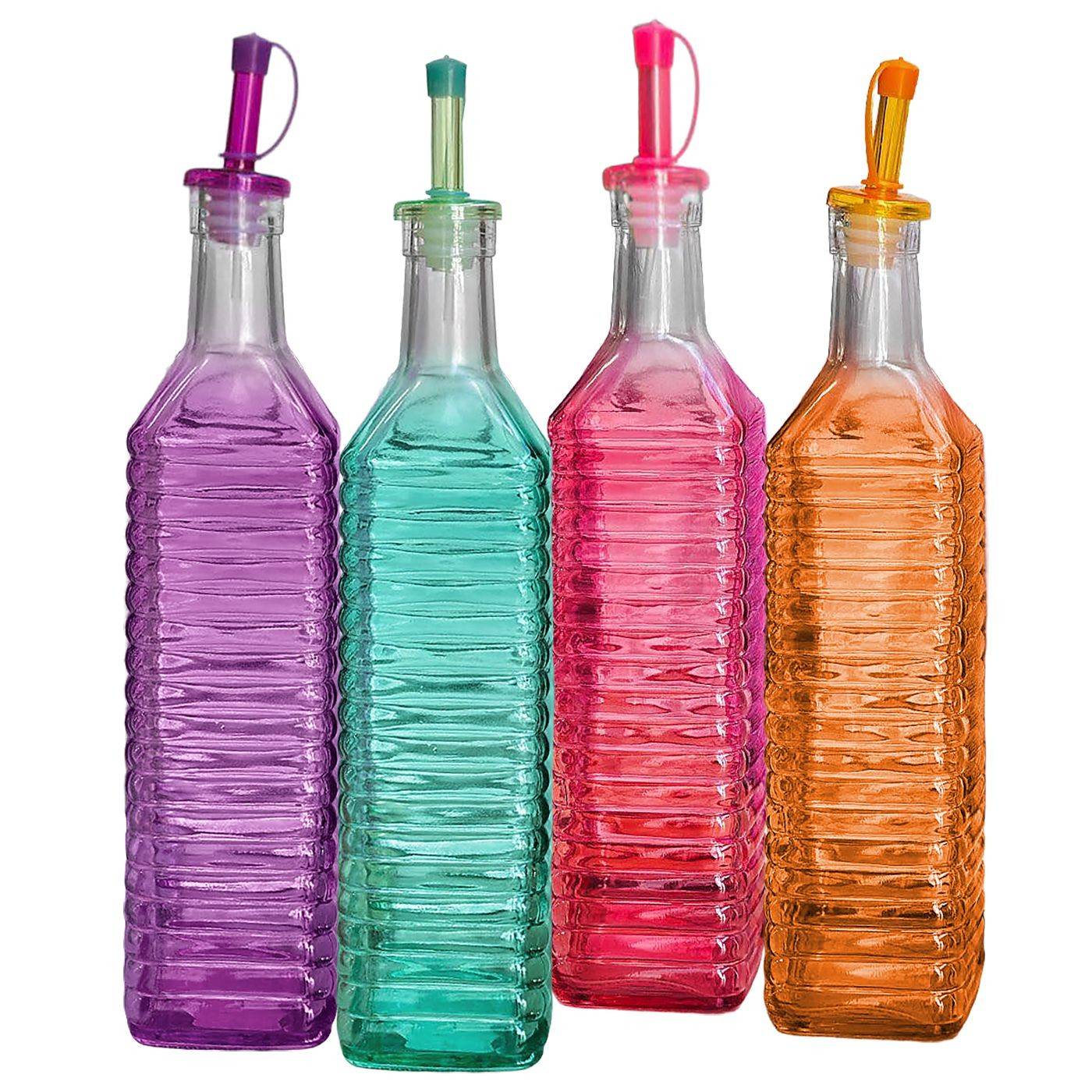 80-2186 Λαδούσα Γυάλινη με Χρώμα 30x6x6cm 600ml χονδρική, Είδη Σπιτιού χονδρική