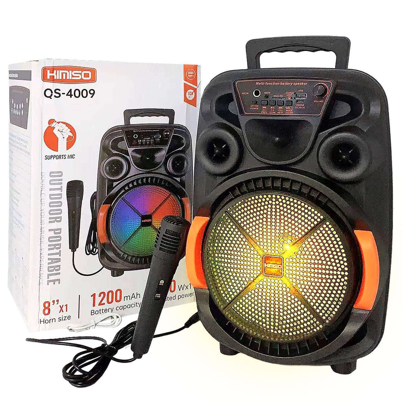 88-498 Ηχείο Στερεοφωνικό Bluetooth RGB Καραόκε 37x25x20cm χονδρική, Ψιλικά χονδρική