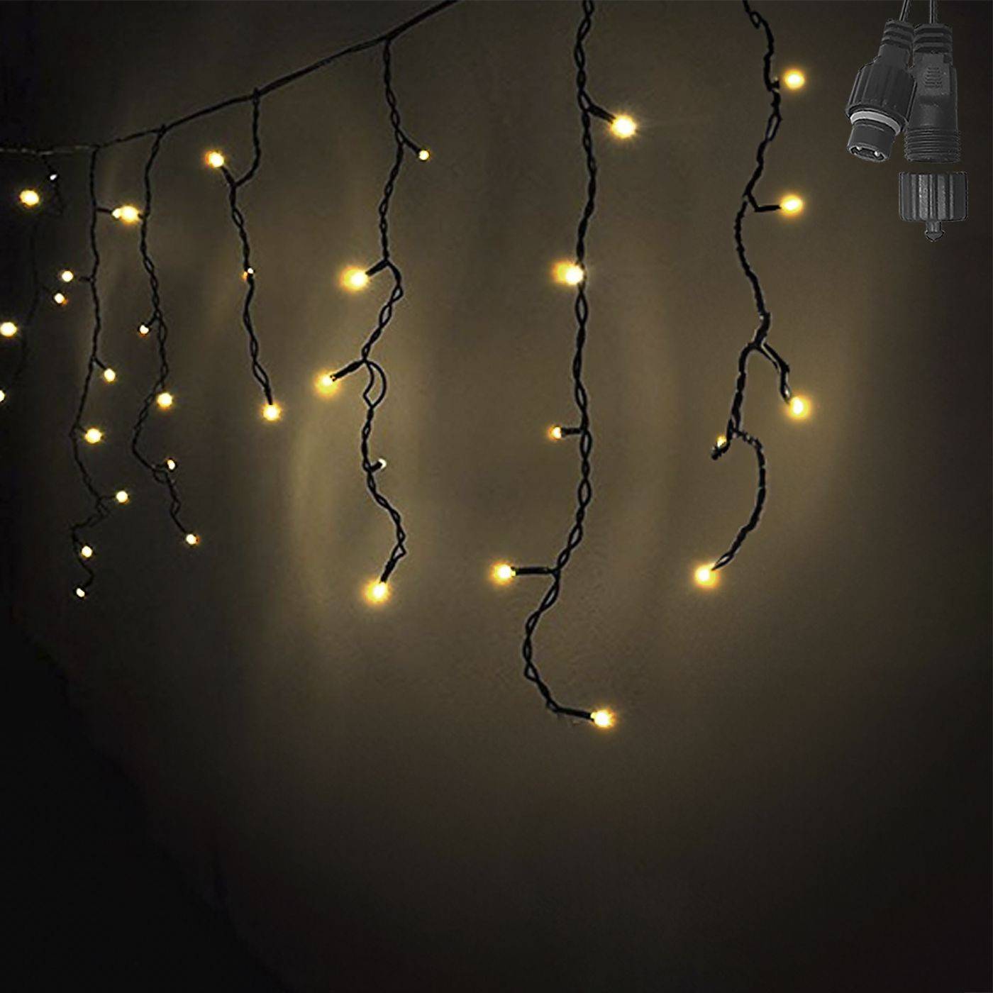 93-3480 100 Λαμπάκια LED Λευκό Θερμό Βροχή με Επέκταση & Προγράμματα IP44 110x80cm (δεν Περιέχεται ο Μετασχηματιστής) χονδρική, Χριστουγεννιάτικα χονδρική