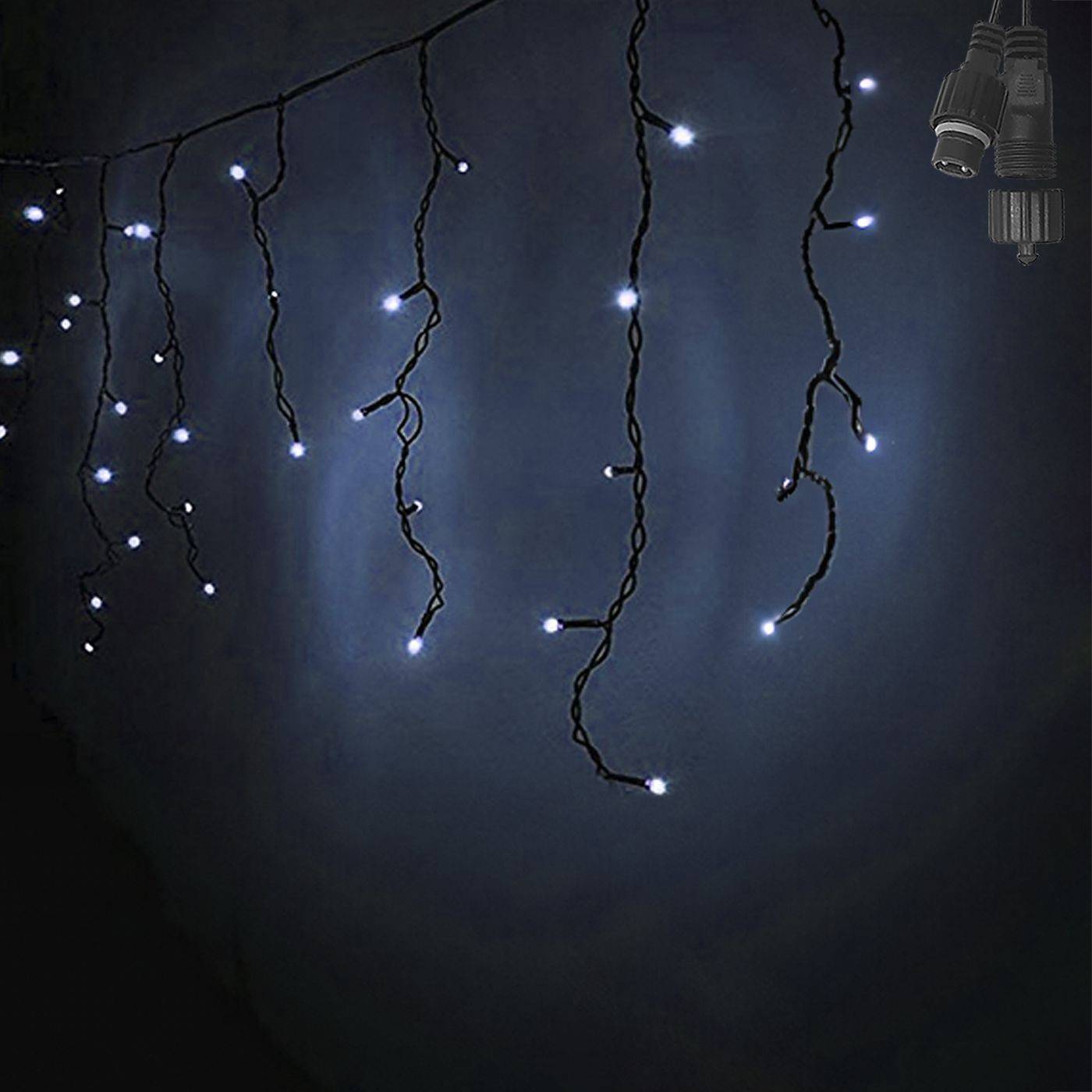 93-3481 100 Λαμπάκια LED Λευκό Ψυχρό Βροχή με Επέκταση & Προγράμματα IP44 110x80cm (δεν Περιέχεται ο Μετασχηματιστής) χονδρική, Χριστουγεννιάτικα χονδρική