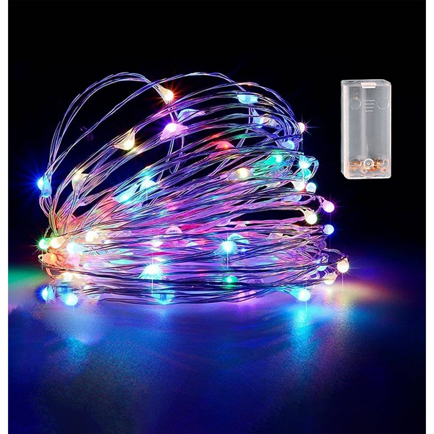 93-3488 100 Λαμπάκια LED Copper Μπαταρίας Πολύχρωμα σε Σειρά με Controller IP20 10,3m χονδρική, Χριστουγεννιάτικα χονδρική