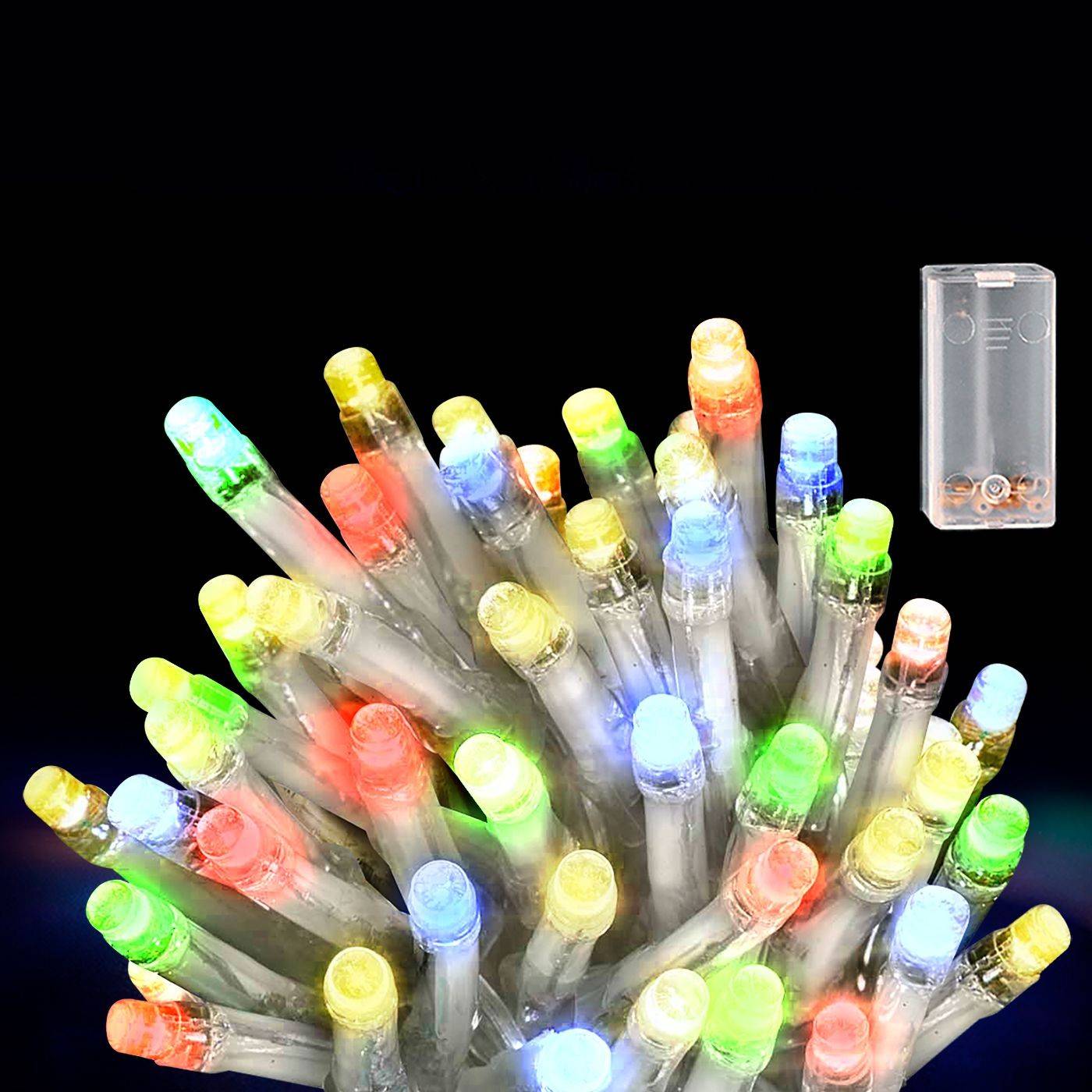 93-3489 50 Λαμπάκια LED Μπαταρίας Πολύχρωμα σε Σειρά με Controller IP20 5,3m χονδρική, Χριστουγεννιάτικα χονδρική