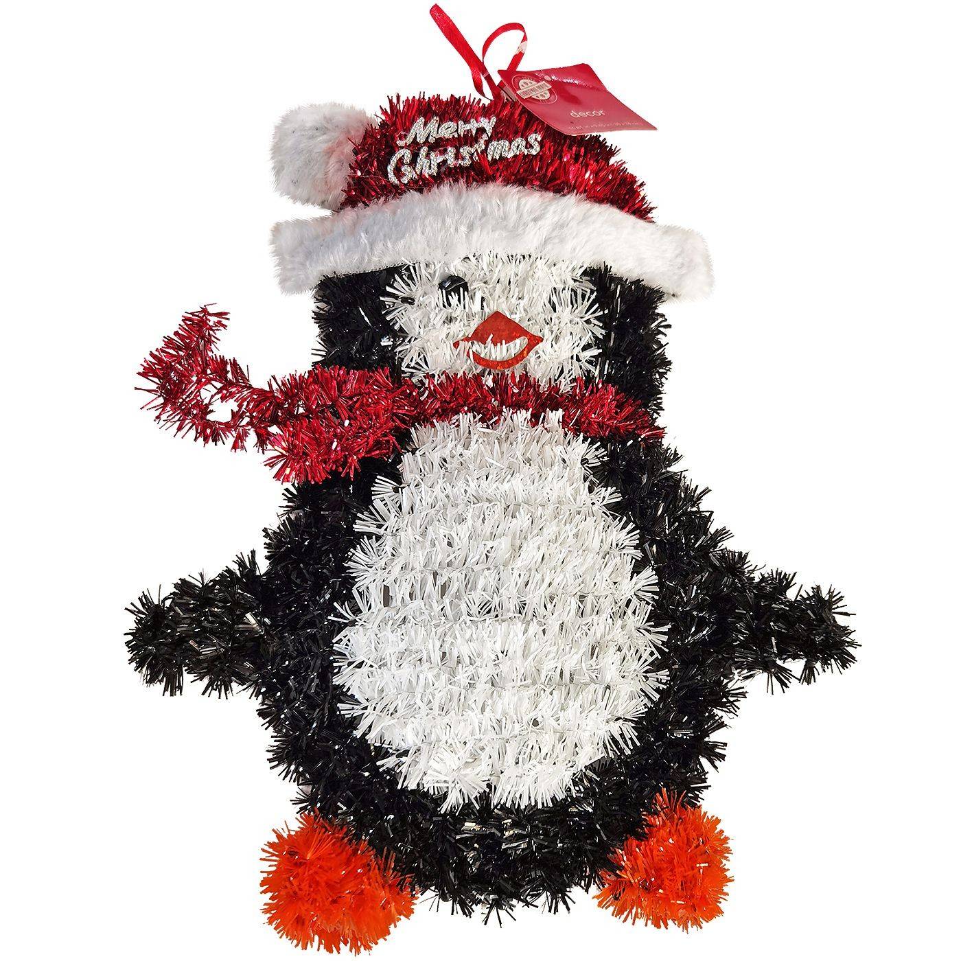 93-3592 Πιγκουίνος Tinsel Κρεμαστό Χώρου 30x24cm χονδρική, Χριστουγεννιάτικα χονδρική