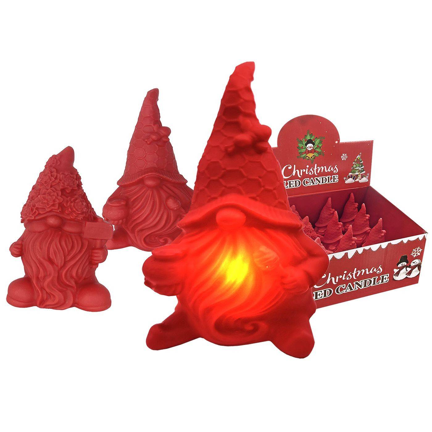 93-3667 Gnome Πλαστικός με φως 9x6cm χονδρική, Χριστουγεννιάτικα χονδρική