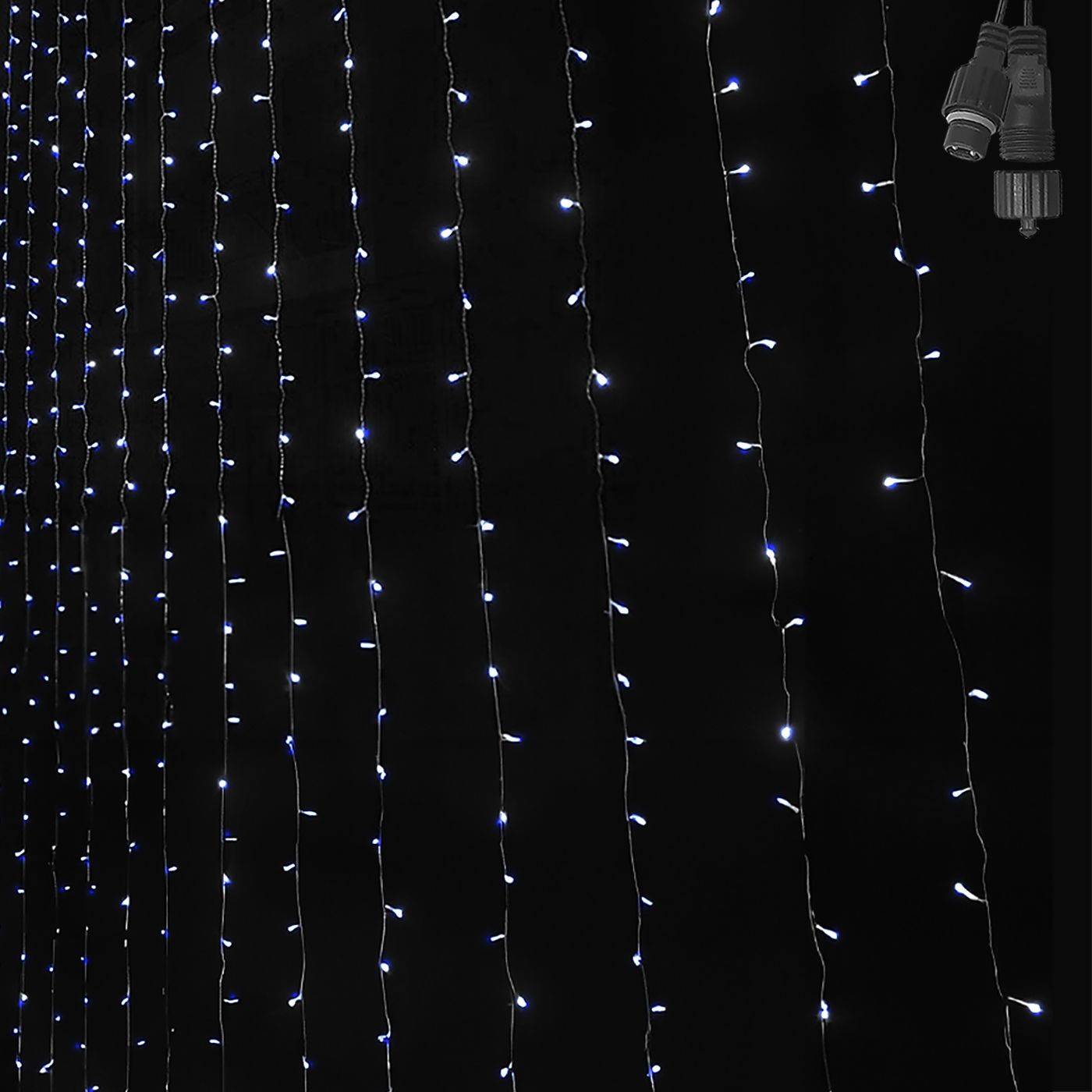 93-3867 100 Λαμπάκια LED Λευκό Ψυχρό Κουρτίνα με Επέκταση & Προγράμματα IP44 90x80cm (δεν Περιέχεται ο Μετασχηματιστής) χονδρική, Χριστουγεννιάτικα χονδρική