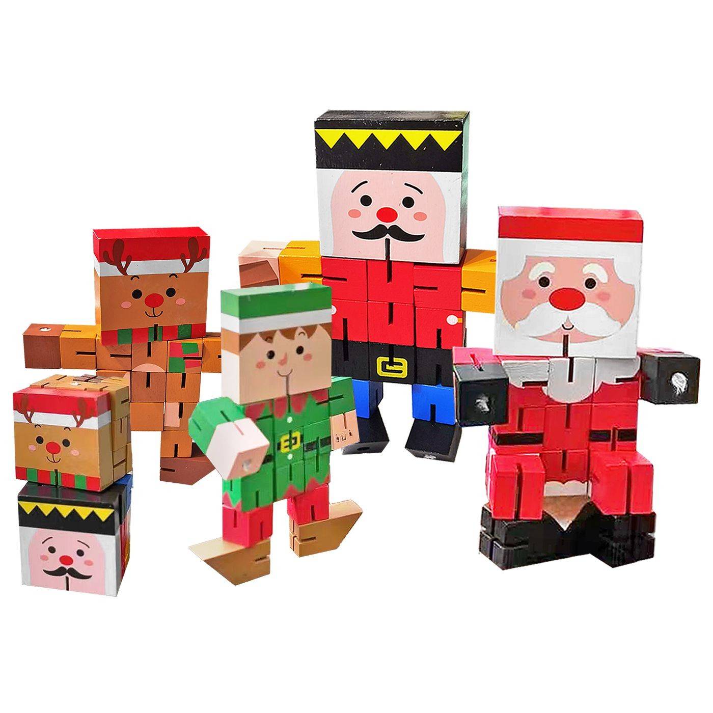 93-3979 Διακοσμητική Φιγούρα Xmas Τουβλάκια 16x14x2cm χονδρική, Χριστουγεννιάτικα χονδρική