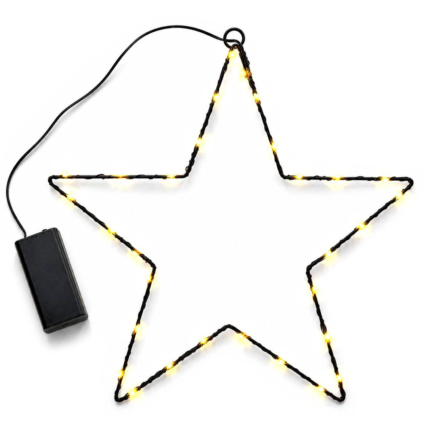93-4054 Αστέρι με 30 LED Copper Μπαταρίας Λευκό Θερμό Σταθερή IP20 30x30cm χονδρική, Χριστουγεννιάτικα χονδρική
