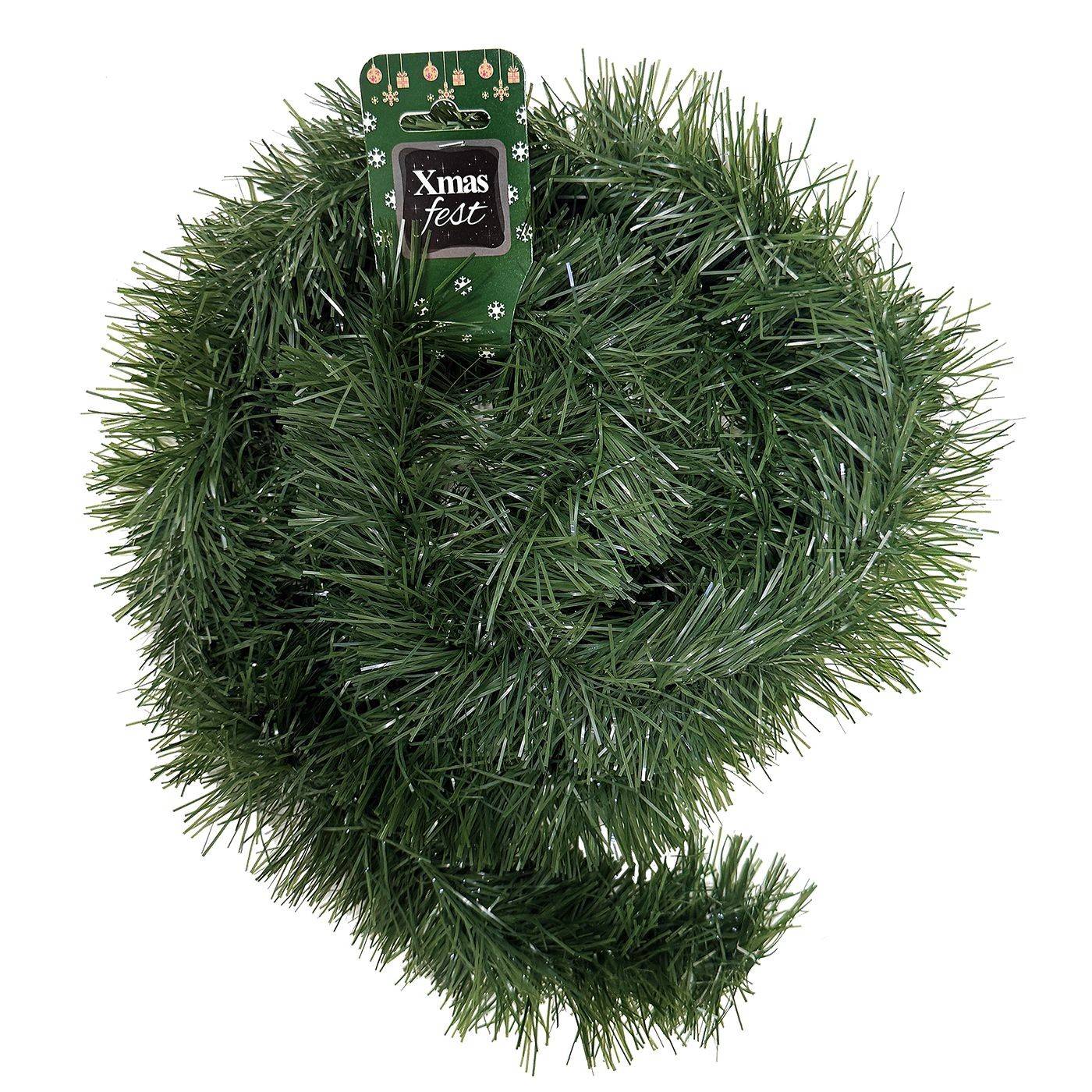 93-549 Γιρλάντα Πράσινη Tinsel ø:9cm Y:2m χονδρική, Χριστουγεννιάτικα χονδρική