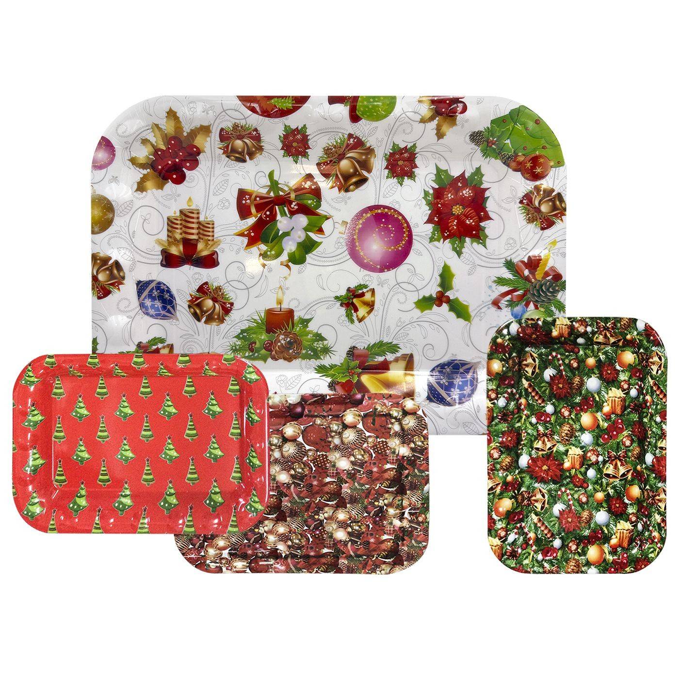 93-679 Δισκάκι Χριστουγέννων Ορθογώνιο 33x23,5cm χονδρική, Χριστουγεννιάτικα χονδρική
