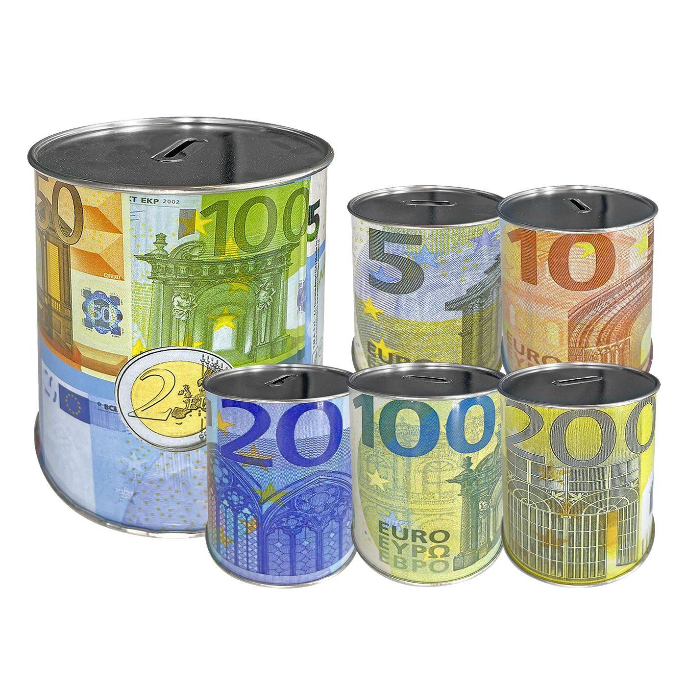 96-766 Κουμπαράς Μεταλλικός Ευρώ 12x11,5cm χονδρική, Δώρα χονδρική
