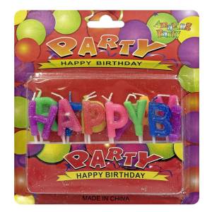 17-48 Κεριά Happy Birthday Χρυσόσκονη  , Ψιλικά