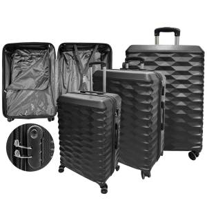 20-743 Βαλίτσες abs σετ=3τεμ 55x35x20cm 65x40x24cm 74x45x29cm , Αξεσουάρ-Ομορφιά & Υγιεινή