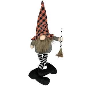 3-2630 Gnome Πάνινος με Σκούπα 42cm , Halloween