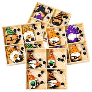 3-2815 Στολίδια Ξύλινα Halloween σετ=12τεμ Σύνολο=14x14cm τεμ=6cm , Halloween