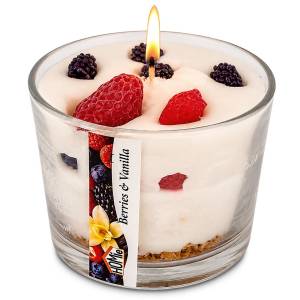 37-499 Κερί Μεγάλο Βάζο Επιδόρπιο Berries και Φράουλες 220g net ø10x8cm , Δώρα