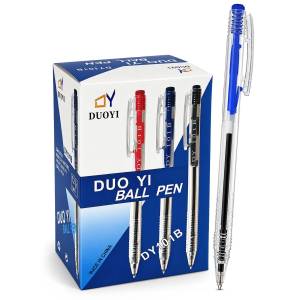 60-267 Στυλό Διάφανο Κλιπ Ballpoint Μπλε 0,8mm  , Σχολικά