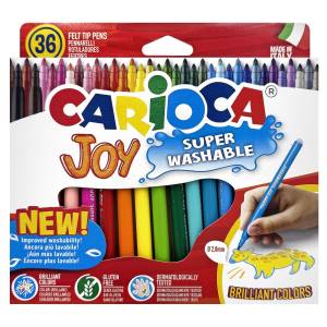 60-340 Μαρκαδόροι Carioca joy 2,8mm σετ=36χρωματα  , Σχολικά