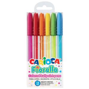 60-702 Στυλό Carioca Fiorella 6 Χρώματα Ballpoint 1.0mm  , Σχολικά