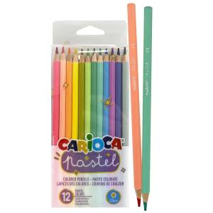 60-748 Ξυλομπογιές Carioca Pastel 12 Χρωμάτων  , Σχολικά