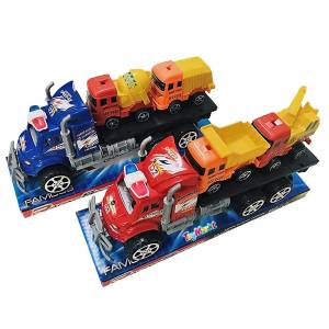 70-2268 Φορτηγό Friction με 2 Δομικά Οχήματα 26x12x8cm , Παιχνίδια