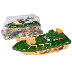 70-2352 Στρατιωτικό Πλοιάριο Friction 29x13x12cm , Παιχνίδια