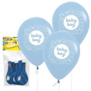 71-1245 Μπαλλόνια 12" 6τεμ Baby boy 30cm , Παιχνίδια