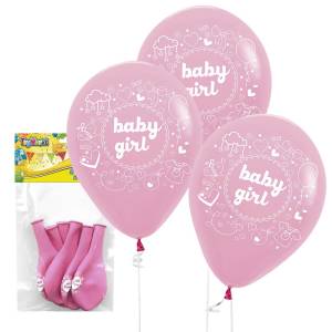 71-1246 Μπαλόνια 12" 6τεμ Baby Girl 30cm , Παιχνίδια