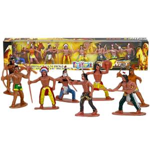71-3250 8 Ινδιάνοι σε Μακρόστενο Κουτί 39x8x3cm , Παιχνίδια