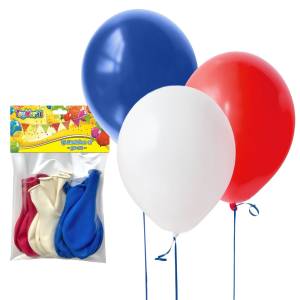 71-85 15 Μπαλόνια 12" Μπλε-Κοκ-Λευκά 30cm , Παιχνίδια